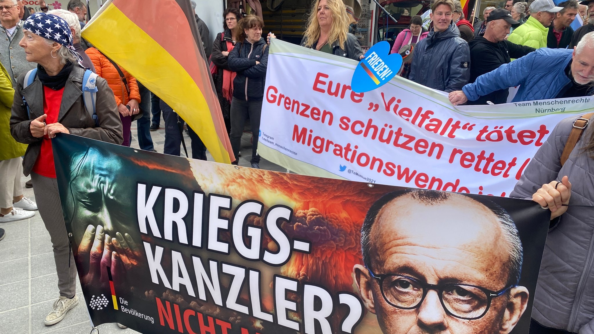 "Gemeinsam für Deutschland"-Demos: Wenig Zuspruch in Bayern