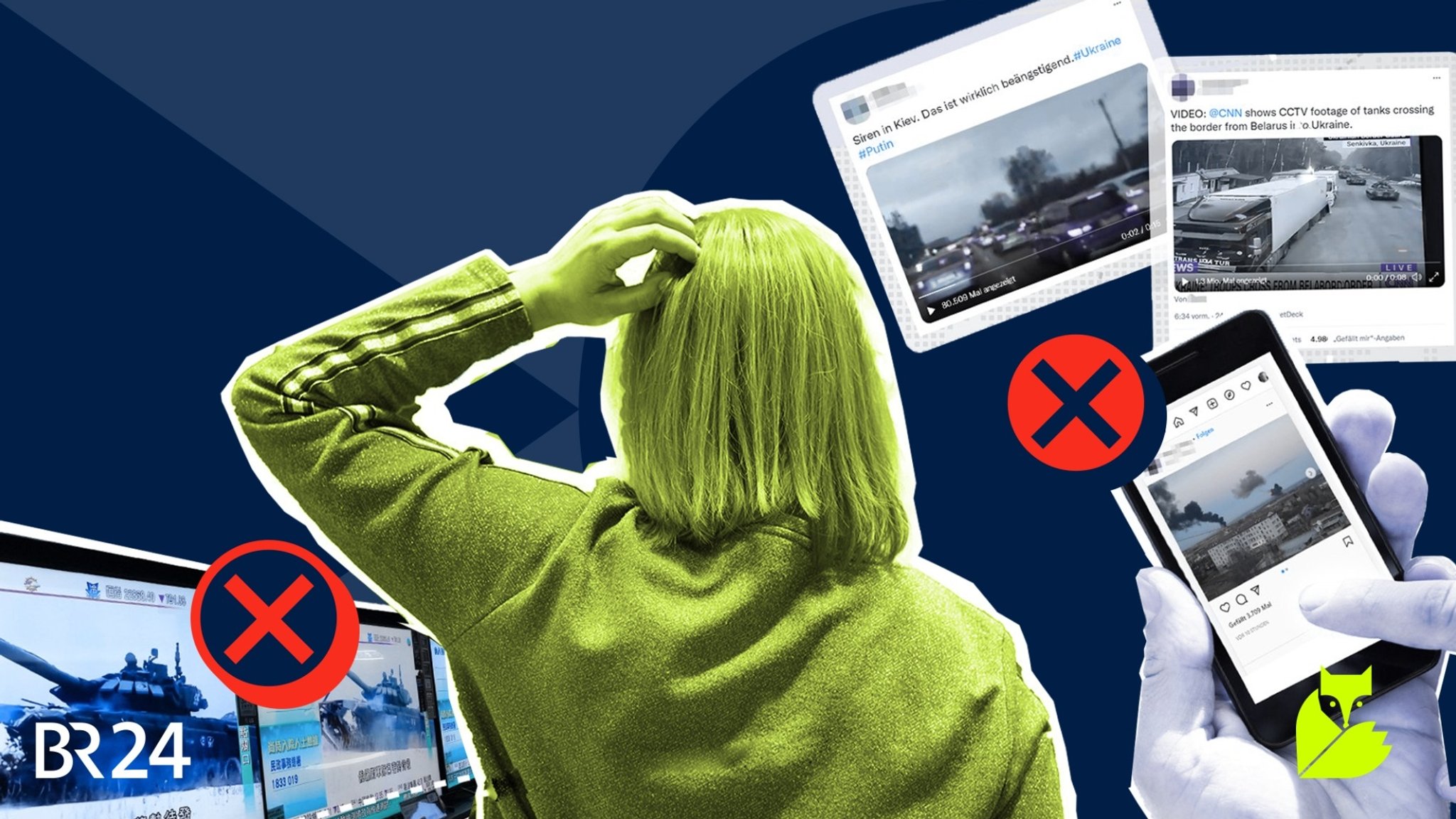 Im Internet kursieren Tausende Bilder vom russischen Einmarsch in der Ukraine. Doch welche Informationen sind vertrauenswürdig? 