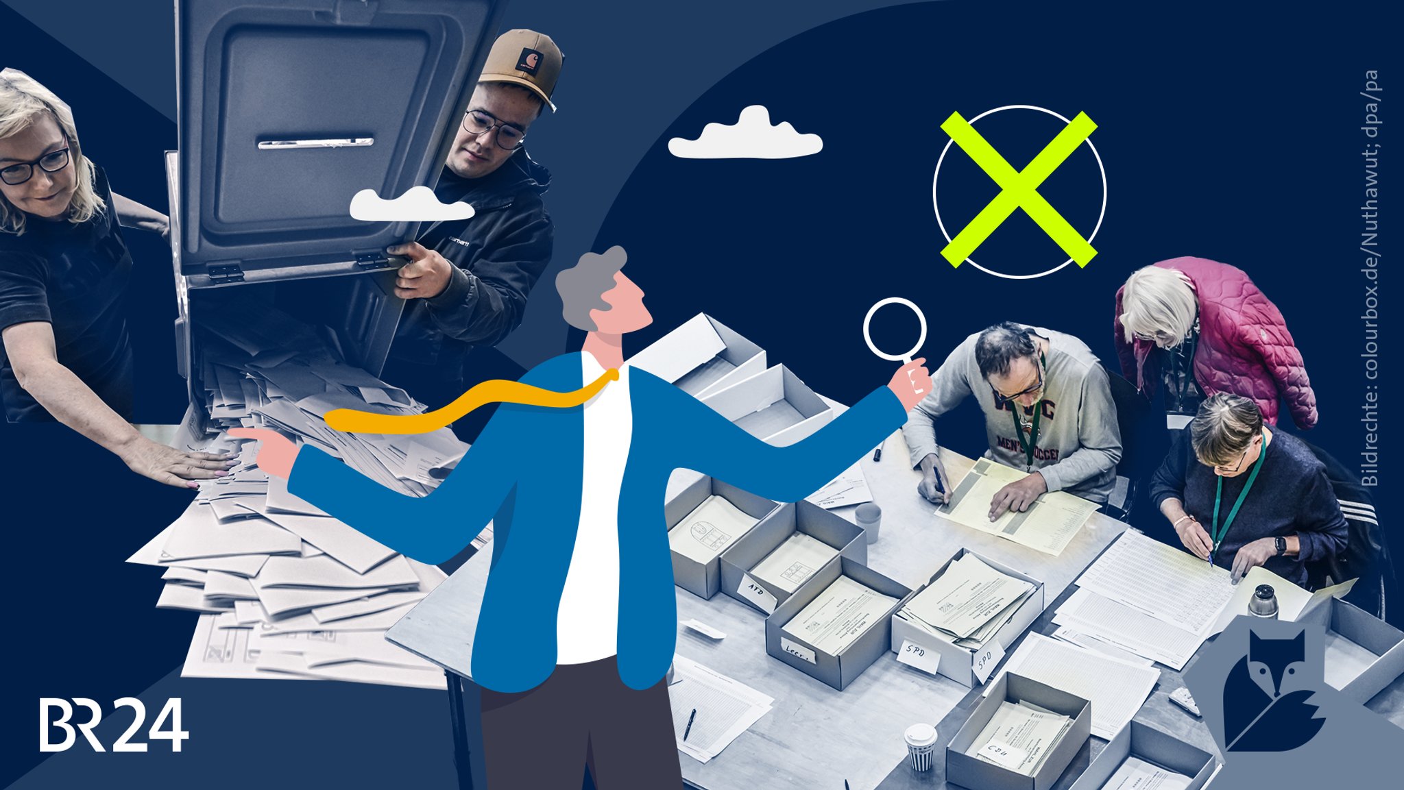 Wahlhelfer zählen die Stimmen aus - und funktionieren zugleich als gegenseitige Kontrolle.